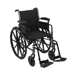 MON1065282EA - McKesson - Lightweight Wheelchair (146-K316DDA-SF)