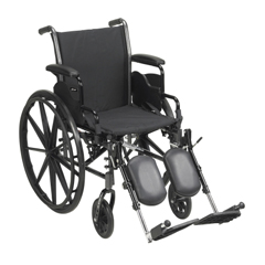 MON1065283EA - McKesson - Lightweight Wheelchair (146-K316DDA-ELR)