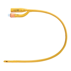 Teleflex Medical Foley Catheter Rusch Gold 2-Way Standard Tip 5 cc Balloon 16 Fr. Silicone Coated Latex