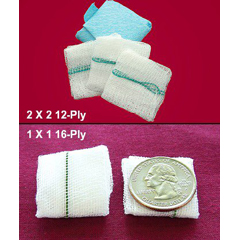 First Aid Gauze Sponge Fabco&reg; ORS&reg; USP Type VII, X-Ray Detectable 2 X 2 Inch 10 per Pouch Sterile 12-Ply Square
