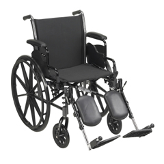 MON1065285EA - McKesson - Lightweight Wheelchair (146-K318DDA-ELR)