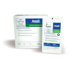 Ansell Surgical Glove ENCORE&reg; Latex Ortho Size 8.5 Sterile Latex Standard Cuff Length Fully Textured Brown Chemo Tested