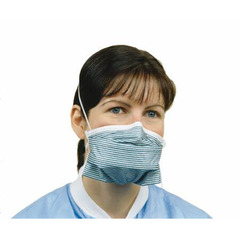 Alpha ProTech Particulate Respirator Mask Critical Cover&reg; PFL&reg; N95 Pleated Elastic Strap One Size Fits Most Teal Stripe, 35/BX
