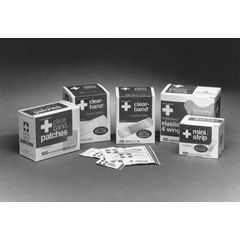 MON97366BX - Dukal - Adhesive Strip American® White Cross First Aid .75 x 3 Plastic Rectangle Tan Sterile, 100/BX