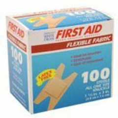 MON161545BX - Dukal - Adhesive Strip American® White Cross First Aid 1.5 x 3 Fabric Knuckle Tan Sterile, 1200/BX