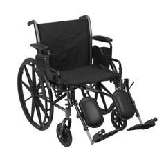 MON1065287EA - McKesson - Lightweight Wheelchair (146-K320DDA-ELR)