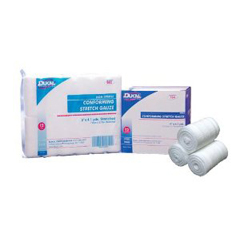 MON374456BG - Dukal - Conforming Bandage Polyester / Rayon 4 x 4.1 Yd. Roll Sterile, 12/BG