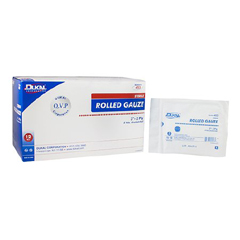 MON519206BG - Dukal - Fluff Dressing Cotton Gauze 2-Ply 3 x 5 Yd. Roll Sterile, 12/BG