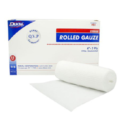 MON529182CS - Dukal - Fluff Dressing Cotton Gauze 2-Ply 4 x 5 Yd. Roll Sterile, 96/CS