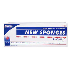 MON531233BG - Dukal - NonWoven Sponge Polyester / Rayon 4-Ply 4 x 4 Square NonSterile, 200/BG