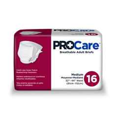 MON862809BG - First Quality - ProCare® Incontinence Briefs, Medium, 16/BG