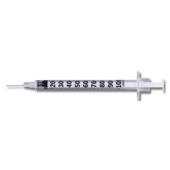 MON170428BX - BD - Lo-Dose™Micro-Fine™ Insulin Syringe with Needle, 100 EA/BX