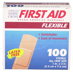 MON192424BX - Dukal - First Aid Flexible Fabric Adhesive Bandages (1595033), 100 EA/BX