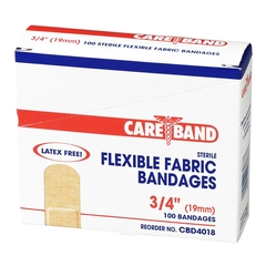 Atos Medical Adhesive Strip Careband 3/4 X 3 Inch Fabric Rectangle Tan Sterile, 100/BX