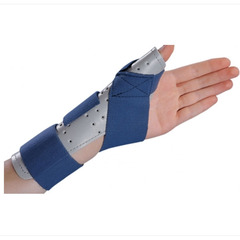 DJO Thumb Splint ThumbSPICA&reg; Thumb Spica Foam / Cotton-Terry Left Hand Blue / Gray Large / X-Large