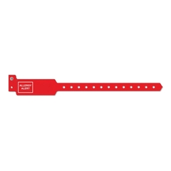 Precision Dynamic Identification Wristband Sentry SuperBand Alert Band Permanent Snap Allergy Alert, 250/BX