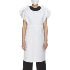MON146461CS - McKesson - Exam Gown Large Tissue / Poly / Tissue White Adult, 50EA/CS