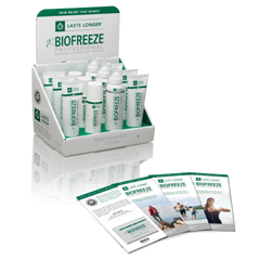 MON1028083CS - Performance Health - Countertop Display Biofreeze® Contains: (6) BF Pro Gel; (3) BF Pro Roll-On; (3) BF Pro 360° Spray