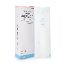Cardinal Health Sterilization Pouch Ethylene Oxide (EO) Gas / Steam 3-1/2 X 9 Inch Transparent / White Self Seal Paper / Film, 800/CS
