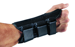 DJO Wrist Splint PROCARE ComfortFORM Aluminum Stay Foam / Lycra Left Hand Black X-Small