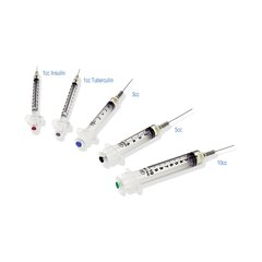Retractable Technologies Syringe with Hypodermic Needle VanishPoint&reg; 3 mL 20 Gauge 1-1/2 Inch Attached Needle Retractable Needle, 100 EA/BX