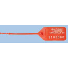 Health Care Logistics Pull-Tight Seal Health Care Logistics Numbered Red Polypropylene 9 Inch, 100/PK