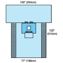 Cardinal Health Surgical Drape Minor Procedure Drape 100 W X 77 W X 122 L Inch Sterile, 10/CS
