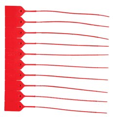 Health Care Logistics Pull-Tight Seal Health Care Logistics UnNumbered Red Polypropylene 9 Inch, 100 per Pack