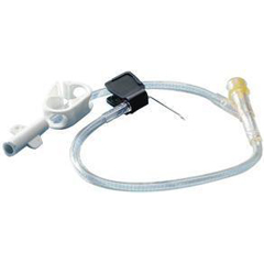 Kawasumi Laboratories Huber Infusion Set Kawasumi 22 Gauge 1 Inch 8 Inch Tubing Without Port