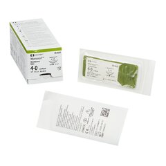 Covidien Suture with Needle Monosof~Dermalon Nonabsorbable Black Monofilament Nylon Size 4 - 0 18 Inch Suture 1-Needle 19 mm Length 3/8 Circle Reverse Cutting Needle, 12/BX