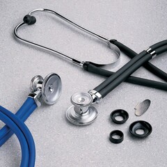 McKesson Sprague Stethoscope LUMEON™ Red 2-Tube 22 Inch Tube Double Sided Chestpiece, 1/EA