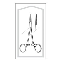 Sklar Hemostatic Forceps Econo™ Kelly 5-1/2 Inch Length Floor Grade Pakistan Stainless Steel Sterile Ratchet Lock Finger Ring Handle Straight Serrated Tip