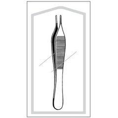 Sklar Dressing Forceps Econo™ Adson 4-3/4 Inch Length Floor Grade Pakistan Stainless Steel Sterile NonLocking Thumb Handle Straight Serrated Tip