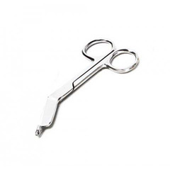 ADC Bandage Scissors ADC&reg; Lister 7-1/2 Inch Length Floor Grade Stainless Steel NonSterile Finger Ring Handle Angled Blunt Tip / Blunt Tip, 1/EA