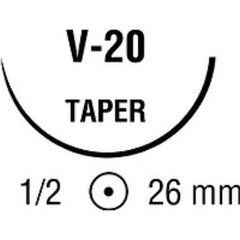 Covidien Suture with Needle Polysorb™ Absorbable Coated Undyed Suture Braided Polyester Size 3-0 30 Inch Suture 1-Needle 26 mm Length 1/2 Circle Taper Point Needle, 36/BX
