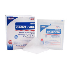 Dukal Gauze Sponge Cotton 12-Ply 4 x 4