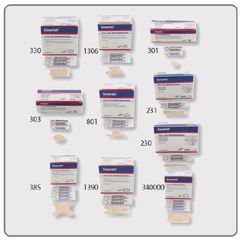 MON29529BX - BSN Medical - Adhesive Strip Coverlet® Elastic 1-1/2 X 3 Hour Glass Beige, 100EA/BX