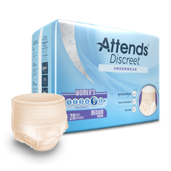 MON1039110CS - Attends - Attends Discreet® Protective Underwear (ADUF20), Medium, 80/CS
