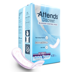 MON1039115BG - Attends - Discreet® Womens Ultimate Pads, Moderate Absorbency