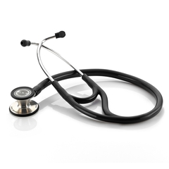 American Diagnostic Cardiology Stethoscope Adscope&reg; Black 1-Tube 19 Inch Tube Double-Sided Chestpiece, 1/EA