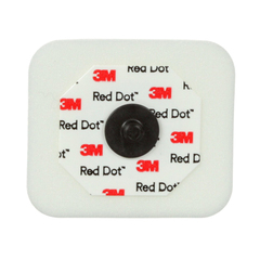 3M ECG Monitoring Electrode with Abrader Snap Connector Sticky Gel Foam Backing Adult Radiolucent / MR Conditional 3 per Pack, 600 per Case