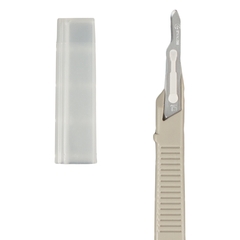Dynarex Medicut Scalpel Surgical Size 15 Stainless Steel Blade Plastic Handle Disposable, 10 EA/BX