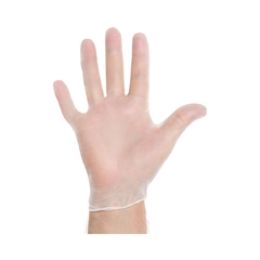Halyard Exam Glove Halyard Large NonSterile Vinyl Standard Cuff Length Smooth Clear Not Chemo Approved, 1000 EA/CS