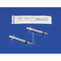 Covidien Syringe with Hypodermic Needle Monoject&reg; 3 mL 22 Gauge 1
