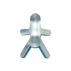 Brown Medical Finger Splint Plastalume&reg; Adult Large Bendable Prong Closure Left or Right Hand Blue / Silver, 12/PK
