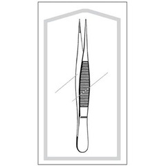 Sklar Splinter Forceps Econo™ 4-1/2 Inch Length Floor Grade Pakistan Stainless Steel Sterile NonLocking Thumb Handle Straight Fine Pointed
