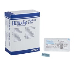 Teleflex Medical Traditional Style Ligating Clip Hemoclip&reg; Tantalum Medium Blue Clip 10 Clips