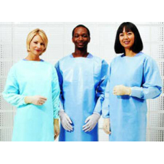 MON471824CS - Cardinal Health - Over-the-Head Protective Procedure Gown One Size Fits Most Unisex NonSterile Blue, 100/CS