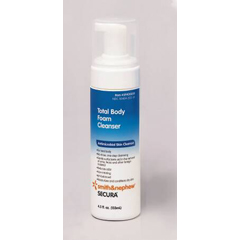 Smith & Nephew Rinse-Free Antimicrobial Body Wash Secura Total Body Foaming 4.5 oz. Bottle Scented