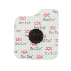 3M ECG Snap Electrode Red Dot Monitoring Radiolucent Cloth Backing 5 per Pack, 1000/CS